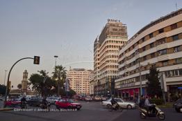 Image du Maroc Professionnelle de  L'ancienne Place des Nations Unies avant la disparition de cette partie au détriment du Tramway de Casablanca, le 23 Décembre 2008. (Photo / Abdeljalil Bounhar) 